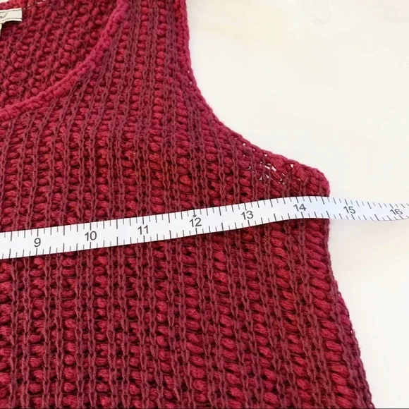 Lucky Brand Burgundy Sleeveless Knit Sweater - Picture 5 of 7